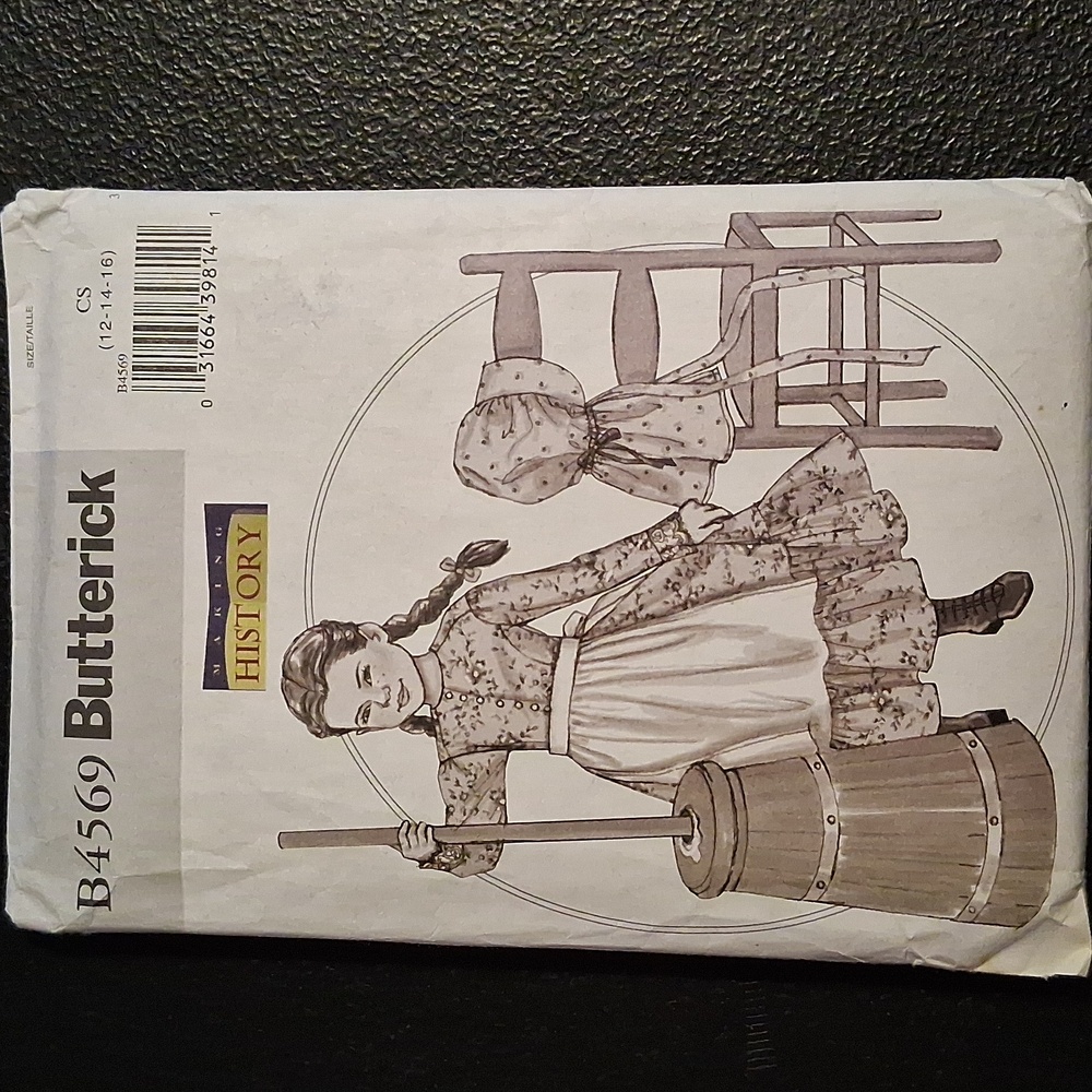 Girls Colonial Costume Pattern By Butterick Patterns B4569